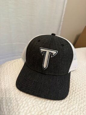 Troy University Men's Black and White Hat with 'T' Logo